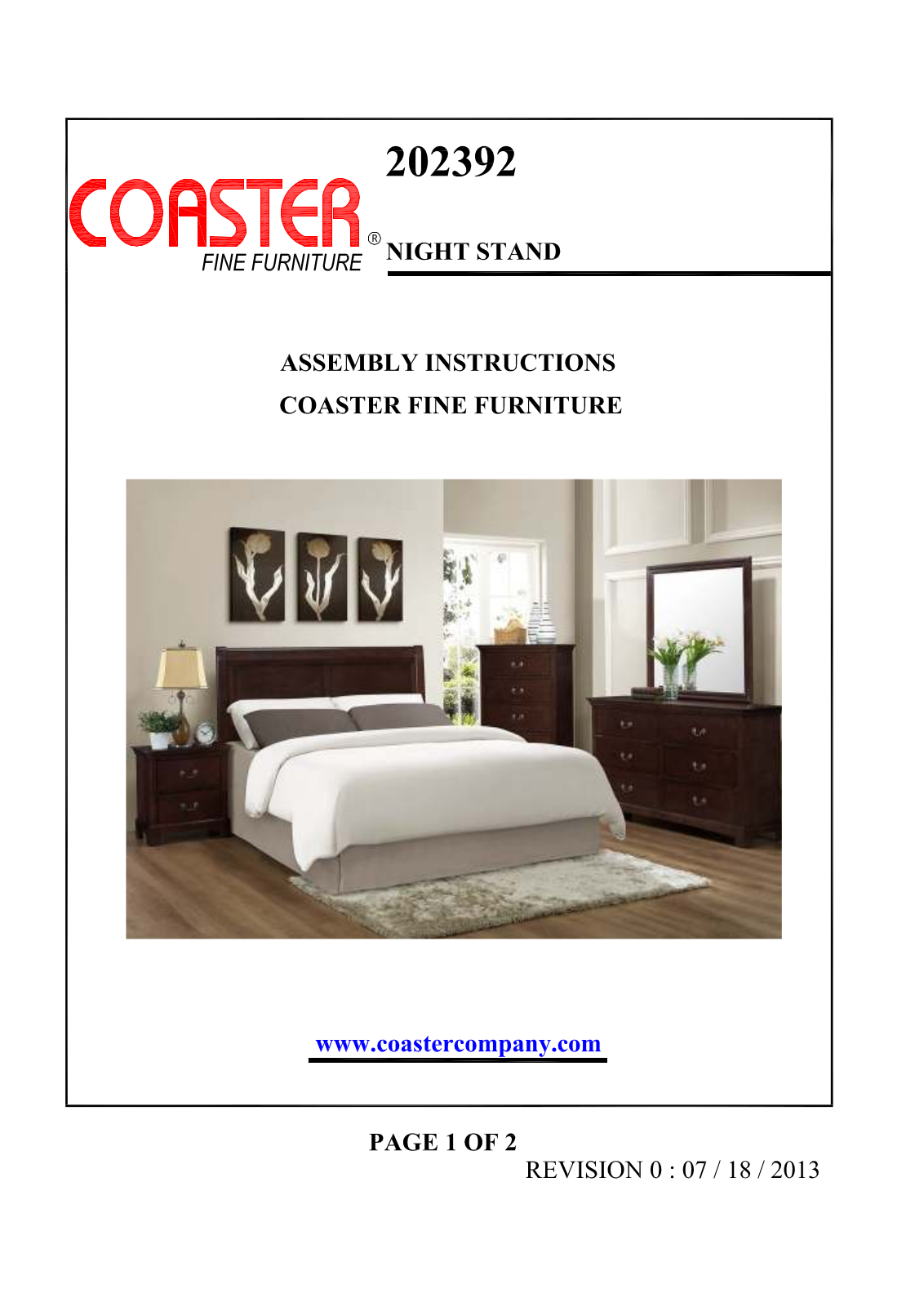 Coaster 202392 Assembly Guide - ManualMachine.com