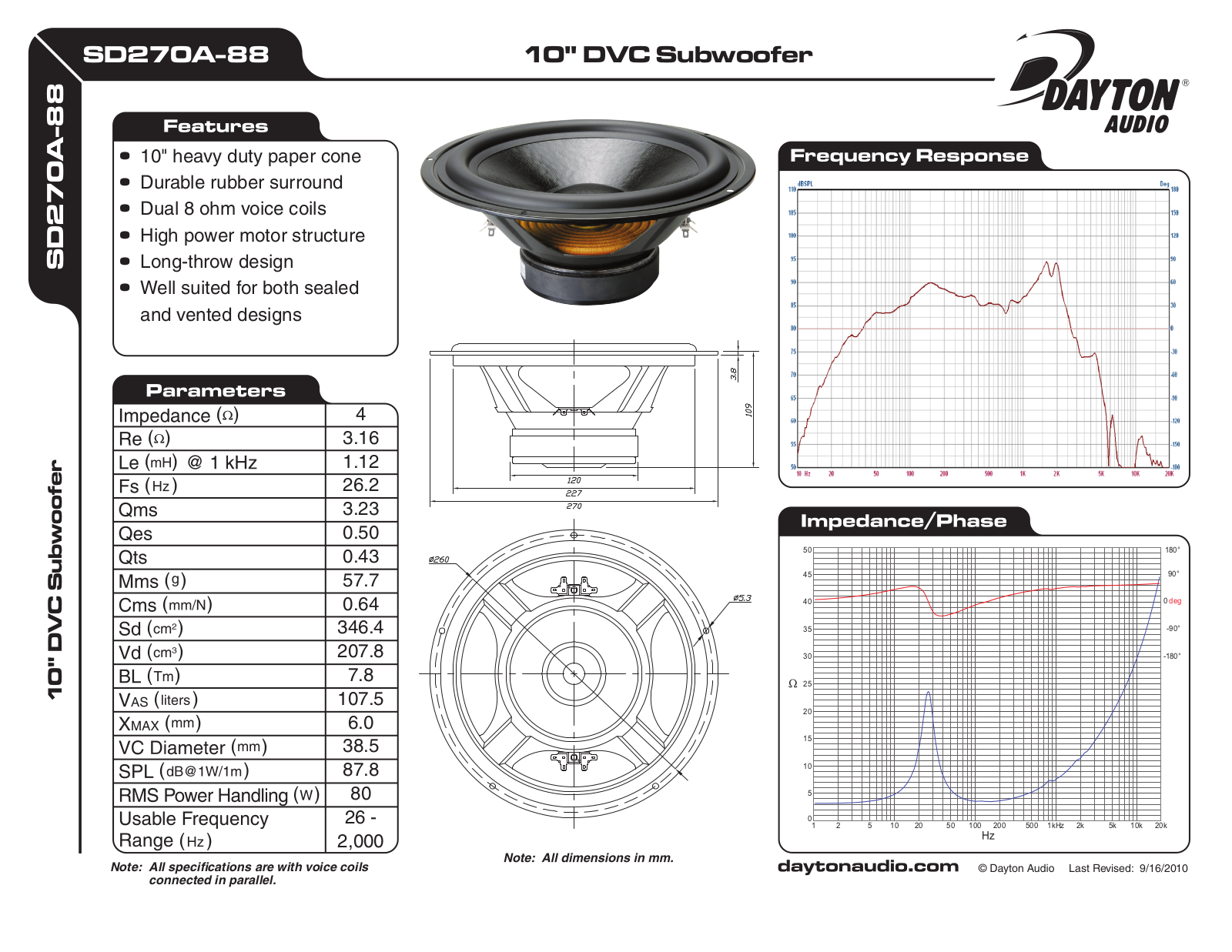 Dayton SD270A-88 User Manual