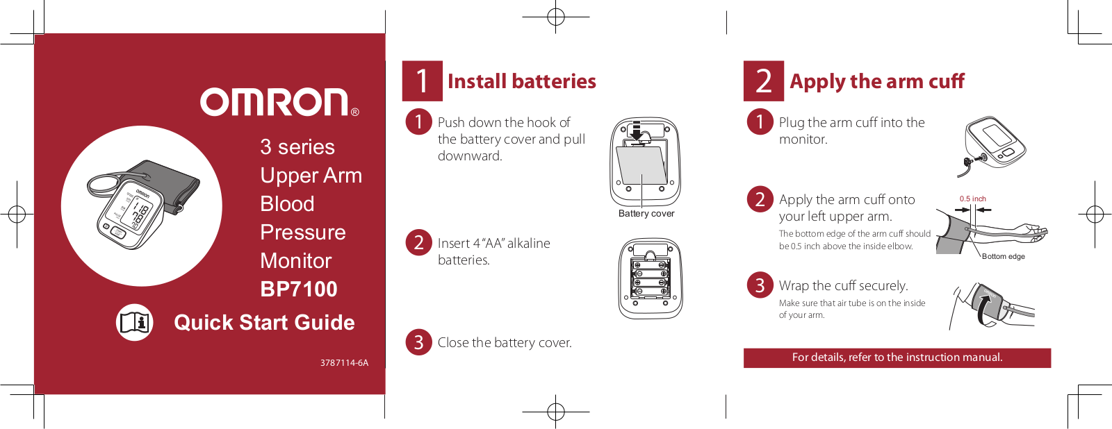 OMRON 7100BP QUICK START GUIDE - ManualMachine.com