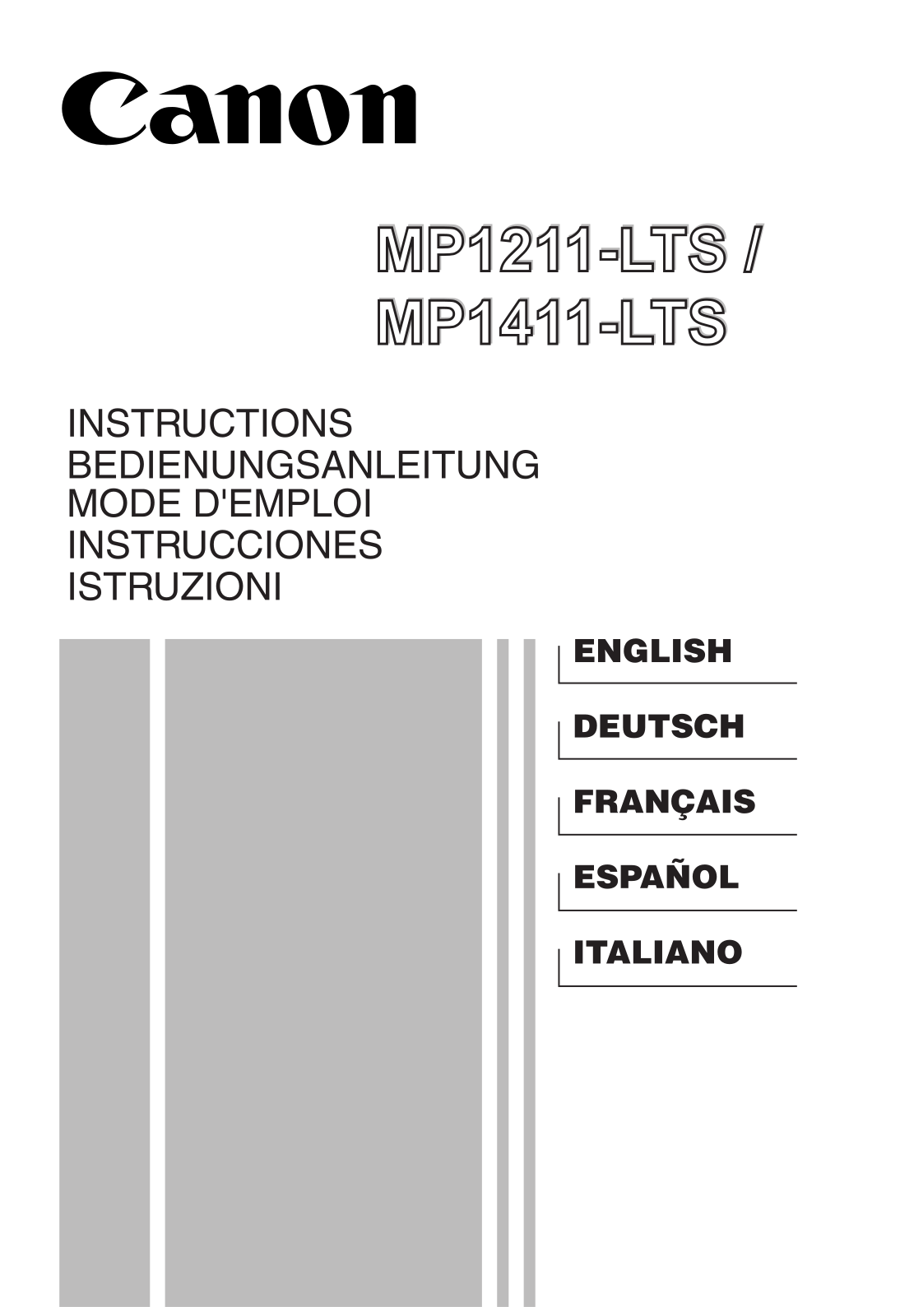 Canon MP1211-LTS, MP1411-LTS User manual