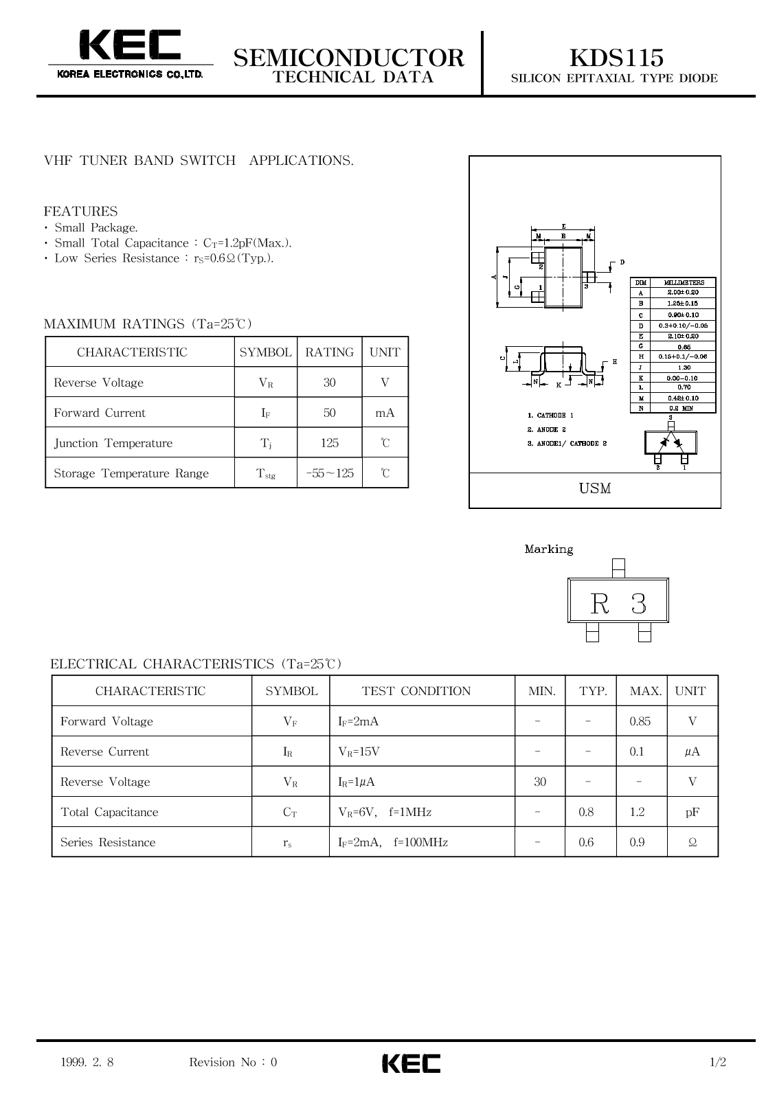 KEC KDS115 Datasheet