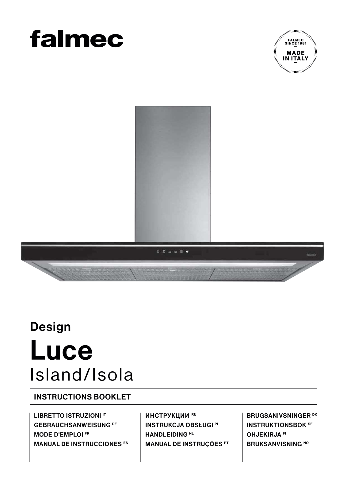 FALMEC LUCE ISOLA User guide - ManualMachine.com