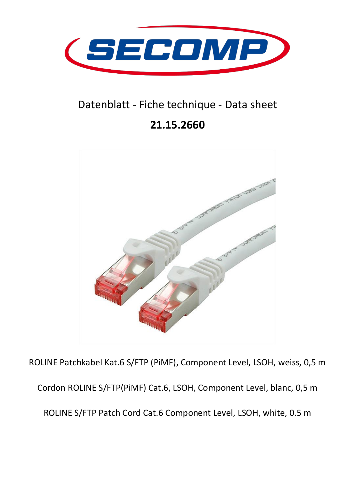 Roline 21.15.2660 User Manual