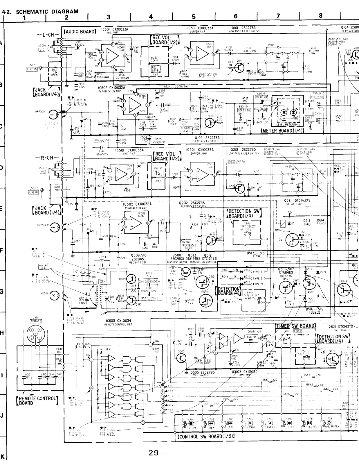 Sony TC-FX510R Schematic