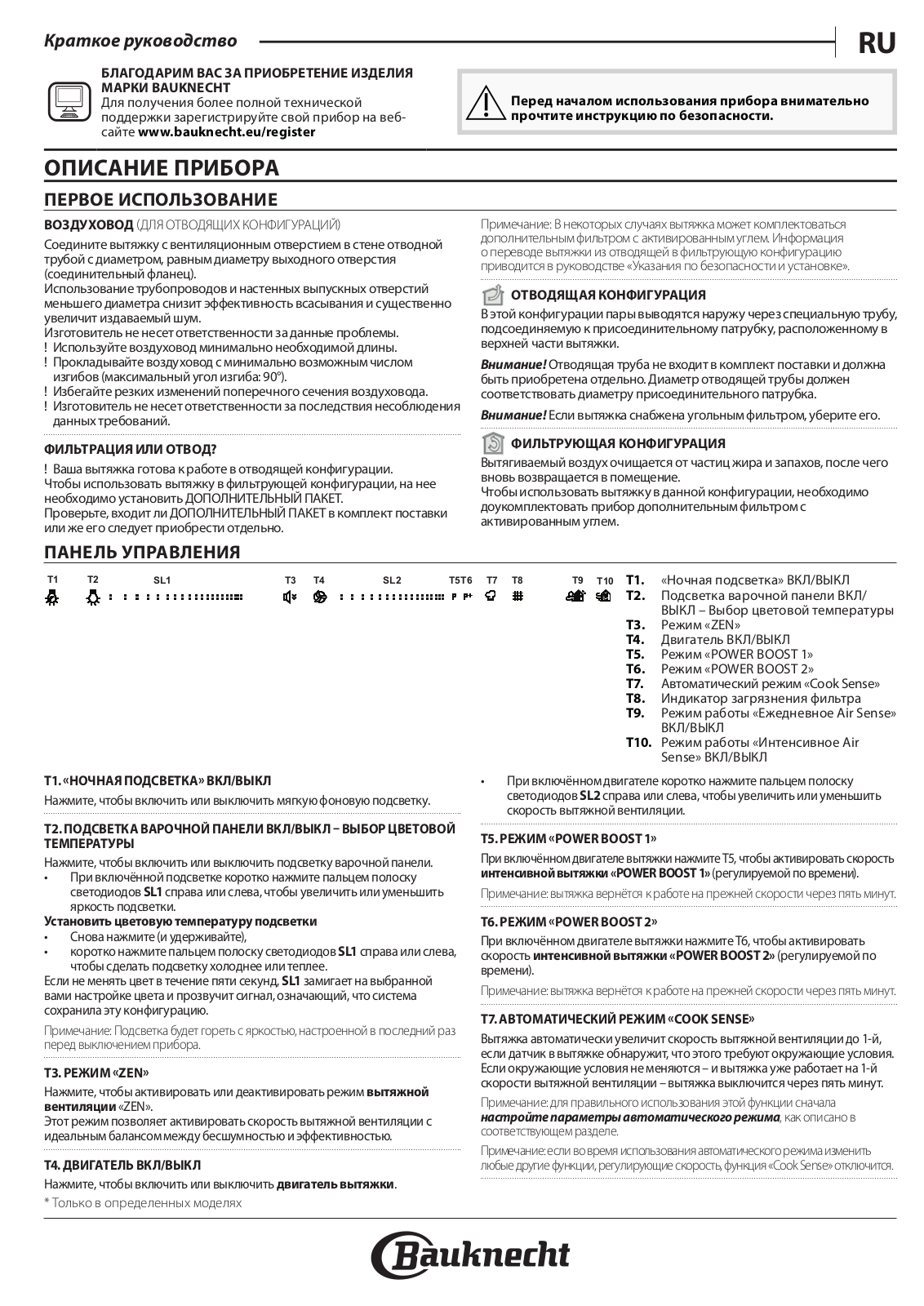 BAUKNECHT BHSS 90F L T B K Daily Reference Guide