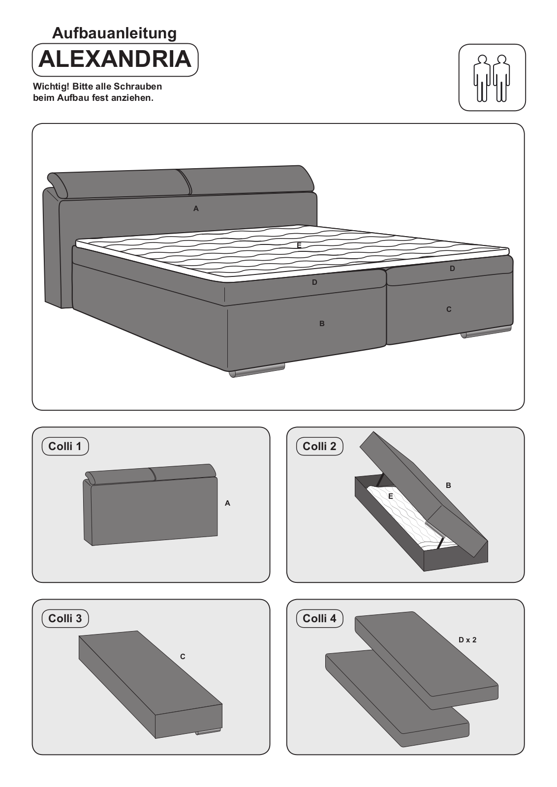 Wimex Alexandria Assembly instructions