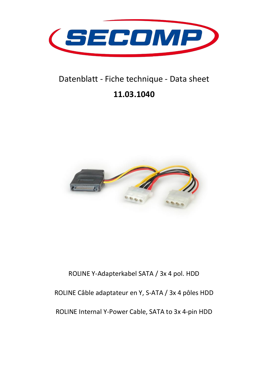 ROLINE 11031040 Datasheet - ManualMachine.com