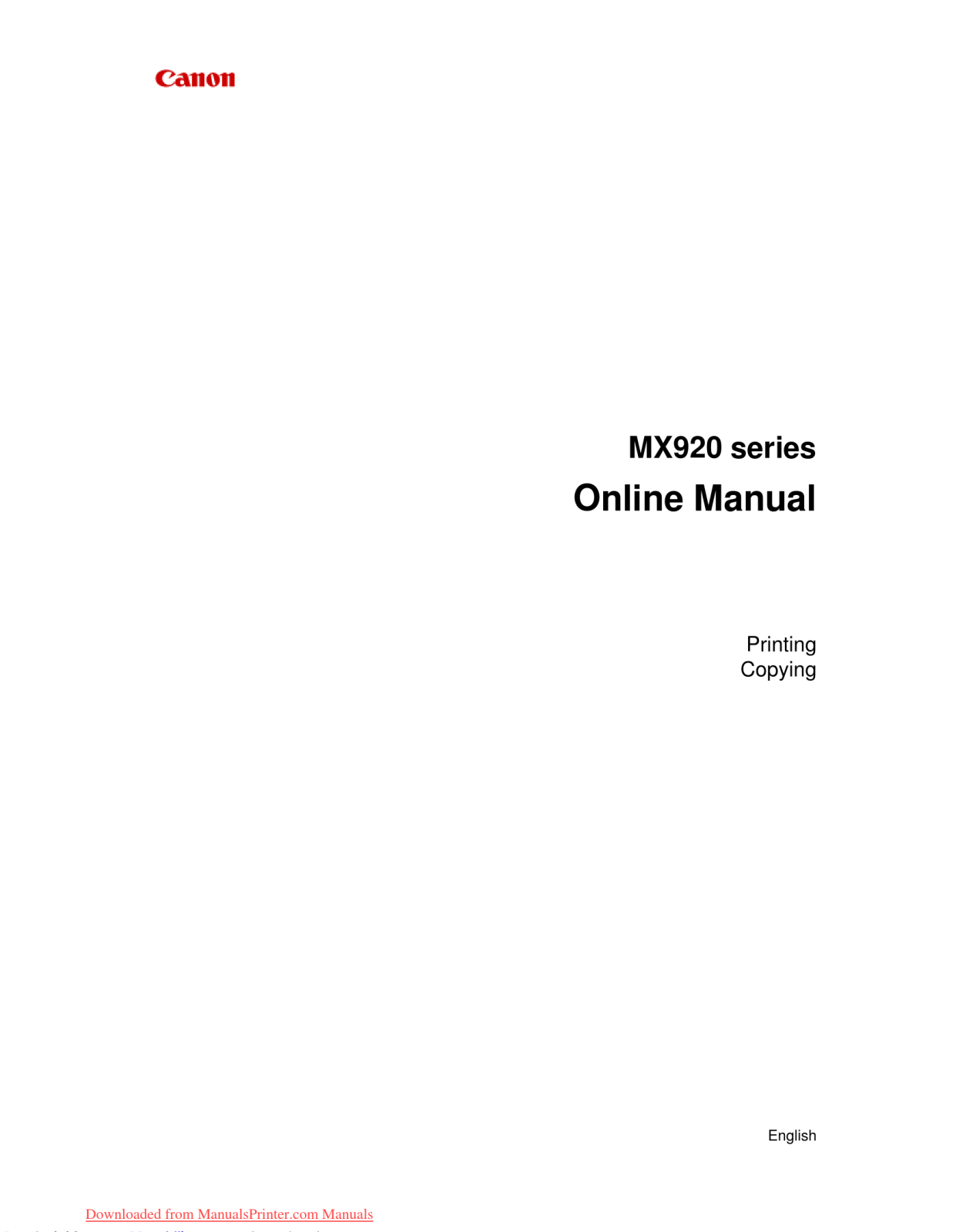 Canon MX920 Online manual