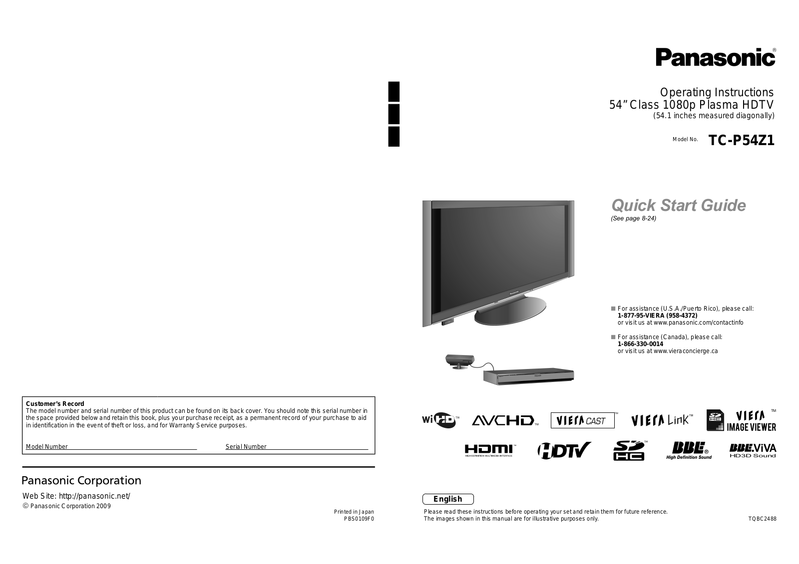 Panasonic TUWHT1U, TUWHR1U User Manual