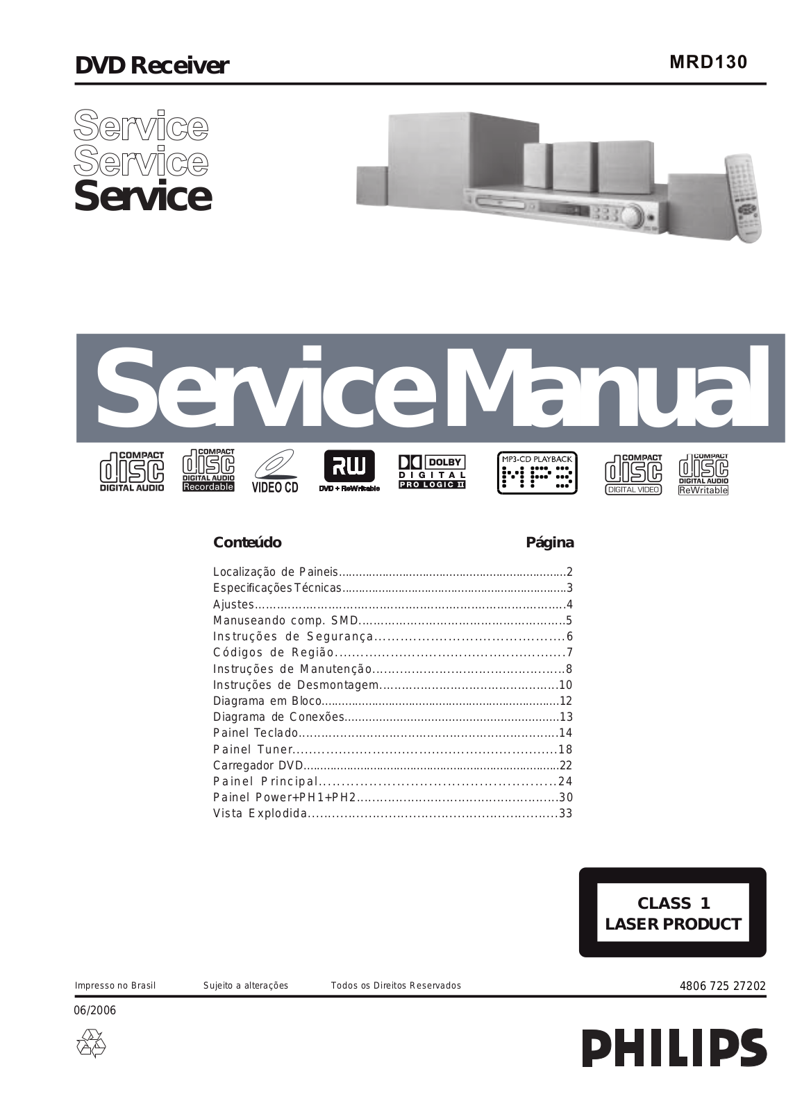 Philips MRD-130 Service Manual