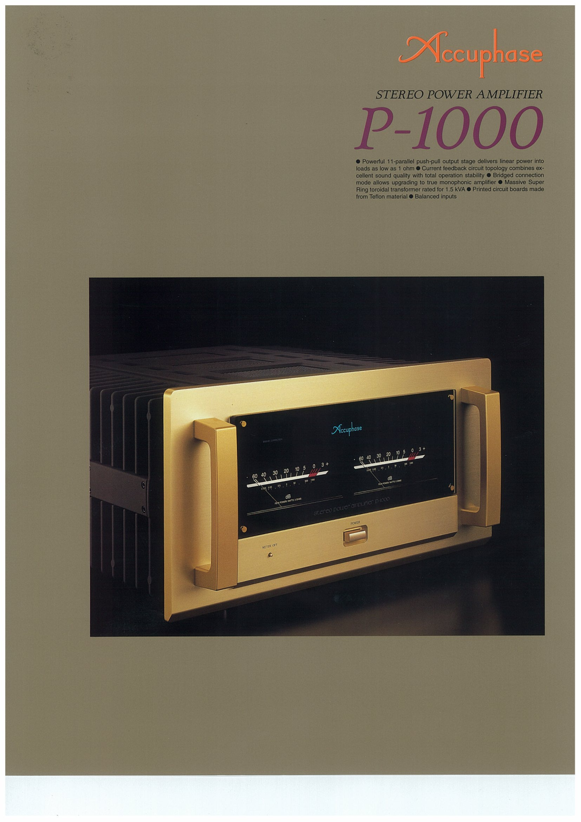 Accuphase P-1000 Brochure