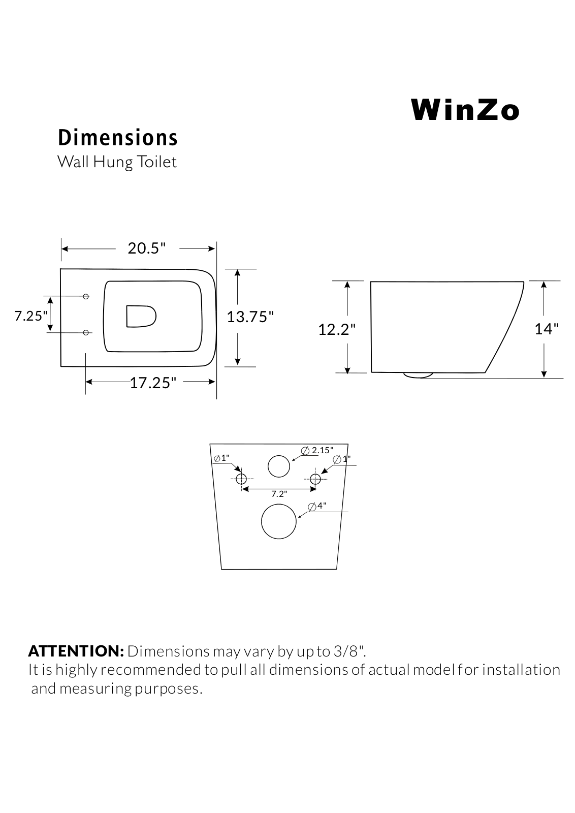 WinZo INSX1032 Dimensions - ManualMachine.com
