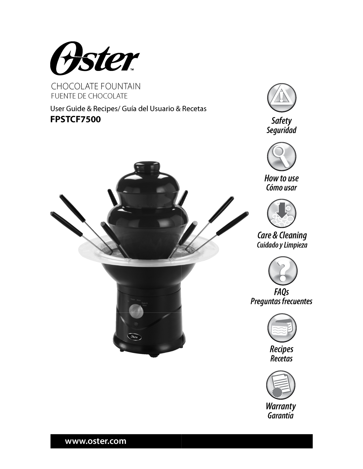 Oster FPSTCF7500 User Manual