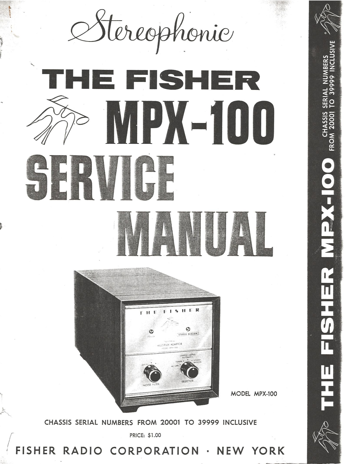 Fisher MPX-100 Service Manual