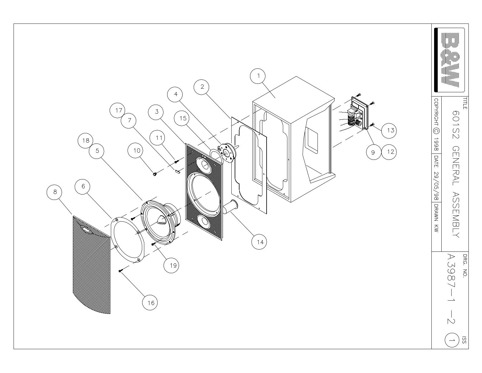 Bowers and Wilkins DM-601 Mk2, DM-601-S-2 Service manual