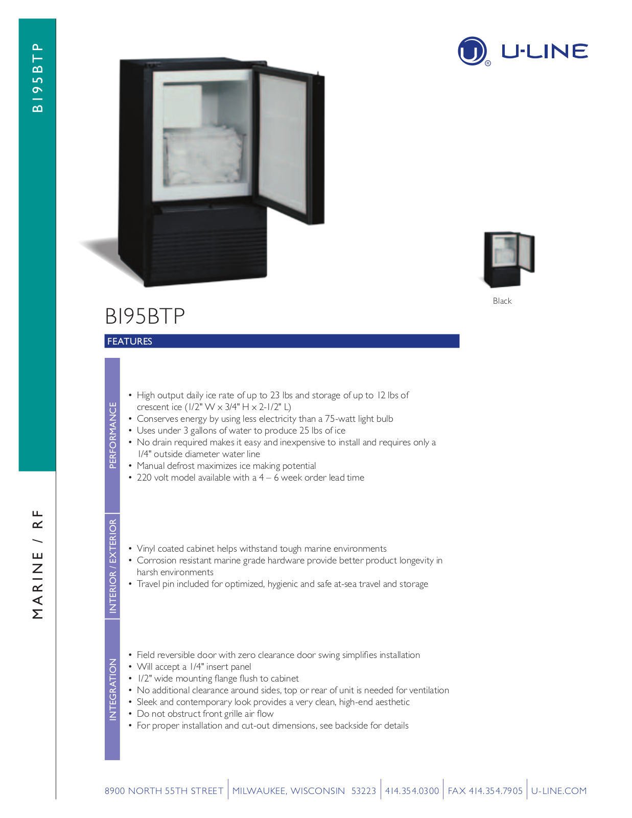 U-Line ULN-BI95BTP-03 User Manual