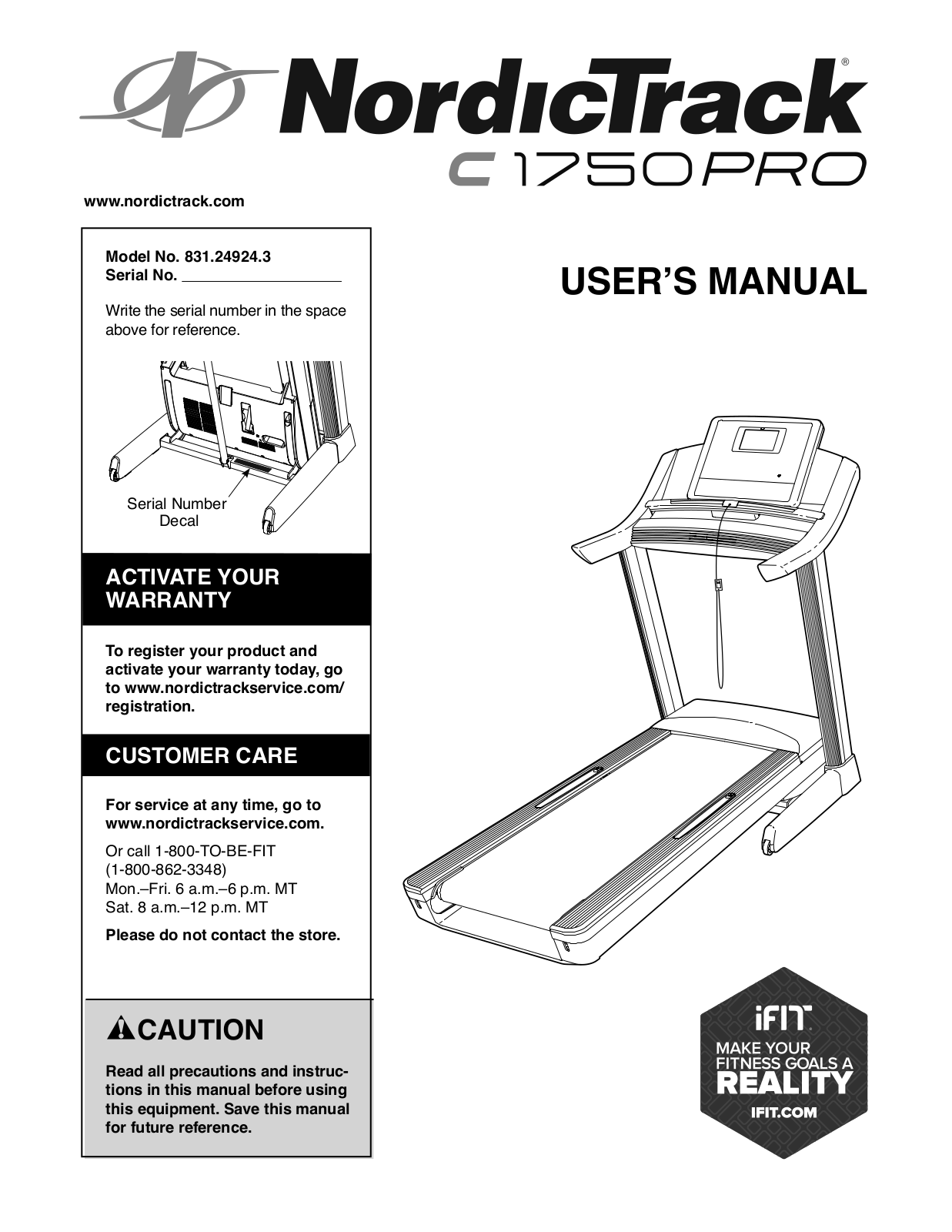 NordicTrack 249243 Owner's Manual