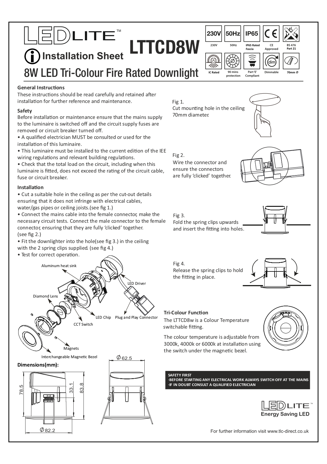 LEDlite LTTCD8W User guide - ManualMachine.com
