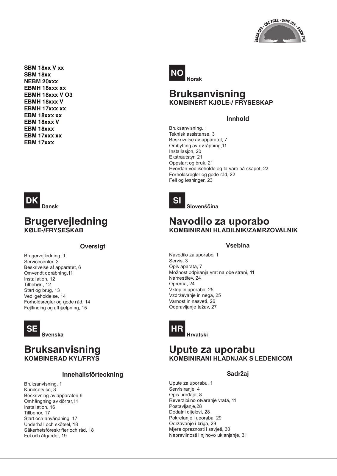 Hotpoint Ariston EBM 18281 V User Manual