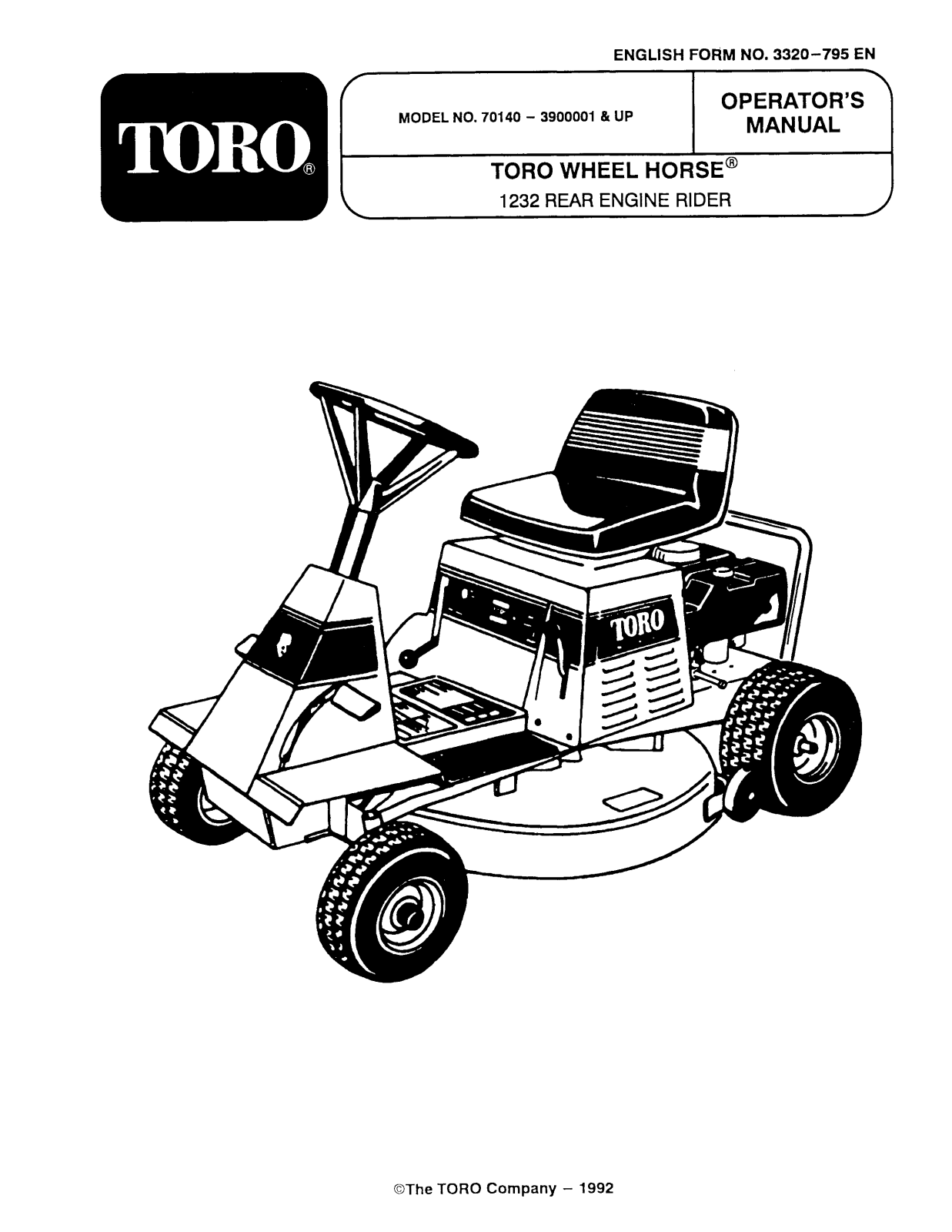 Toro 70140 Operator's Manual