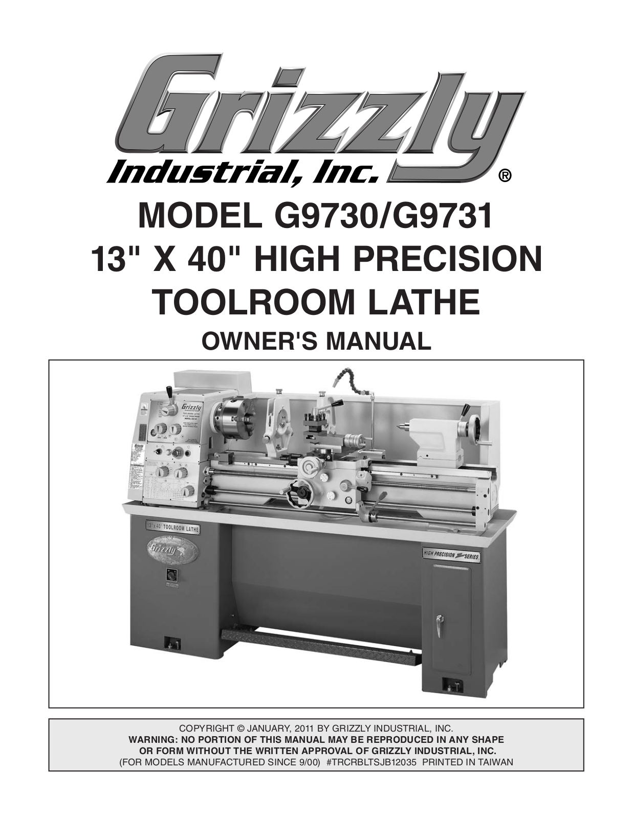 Grizzly G9730, G9731 User Manual