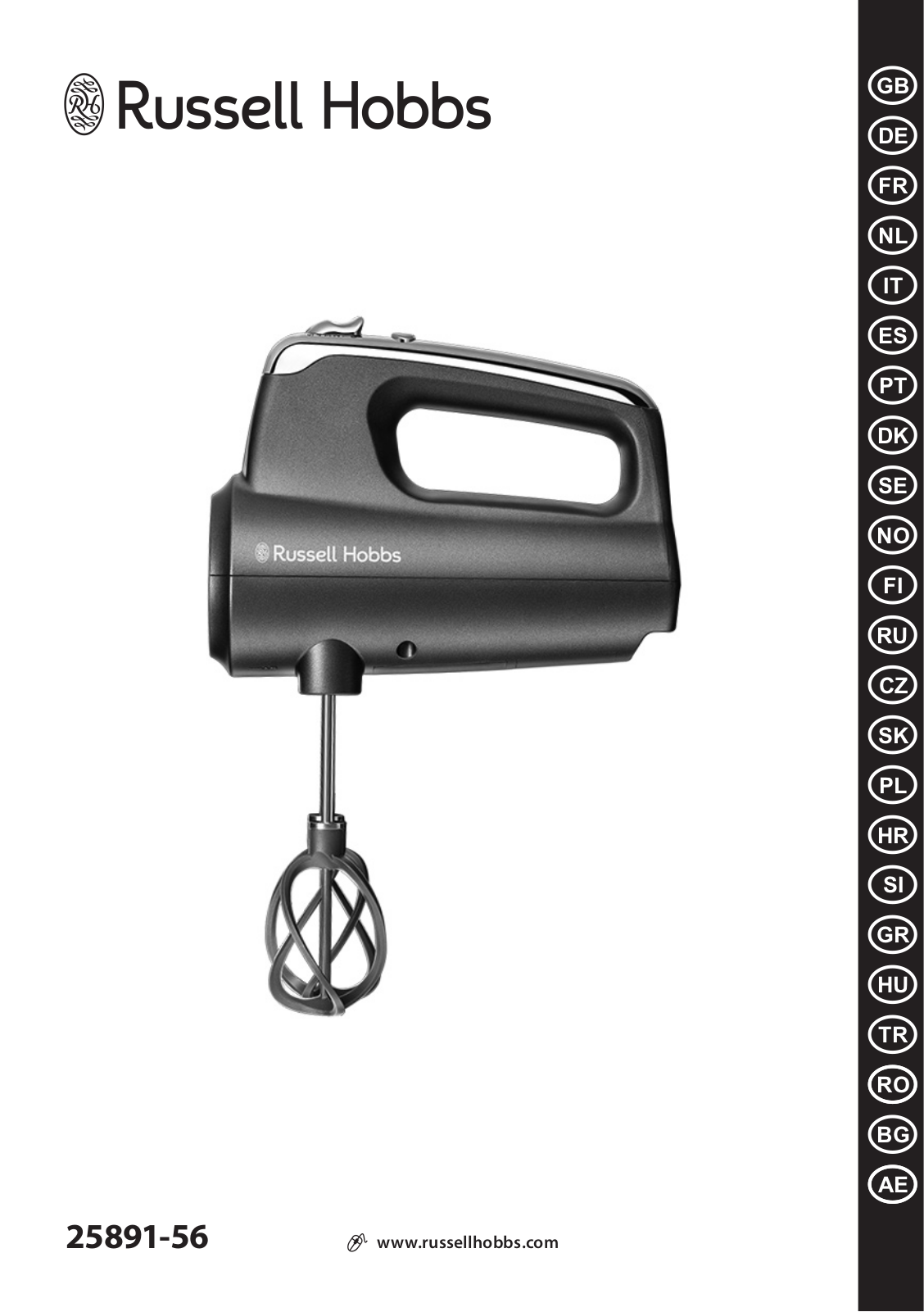 RUSSELL HOBBS Swirl 25891-56 Turkusowy User guide