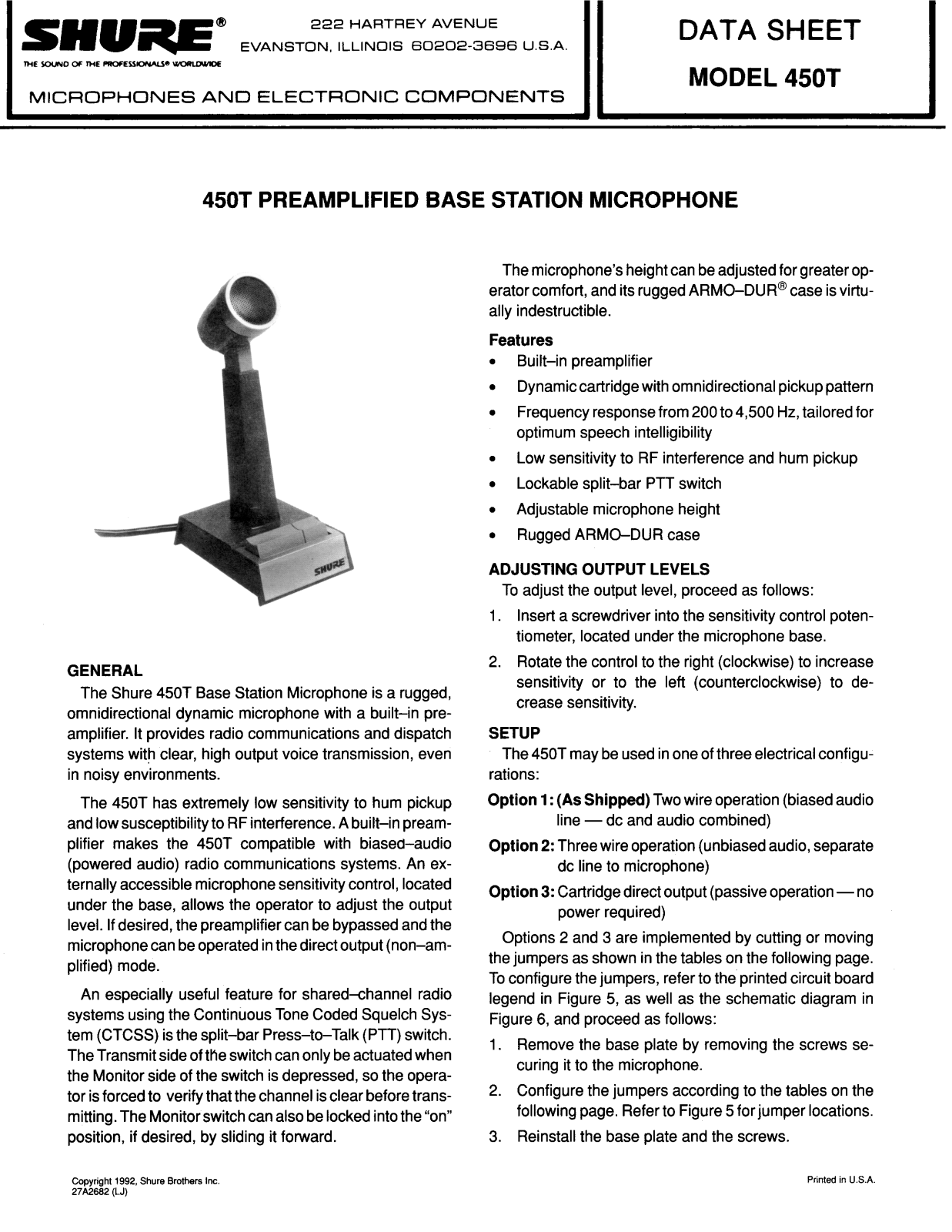 Shure 450T User Guide