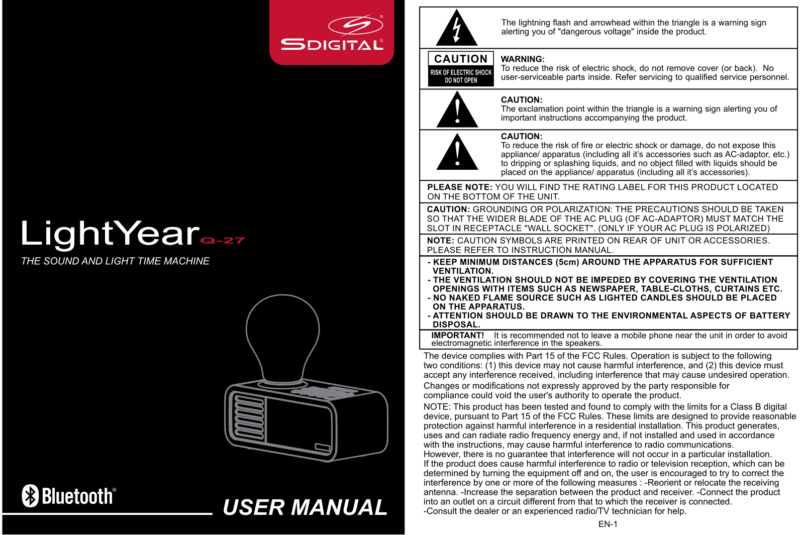 SDIGITAL Q-27 User Manual