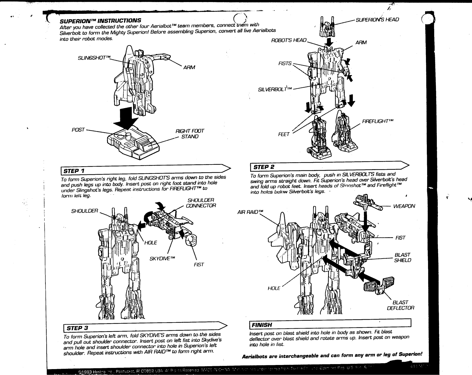 Hasbro TRANSFORMERS MIGHTY SUPERION User Manual