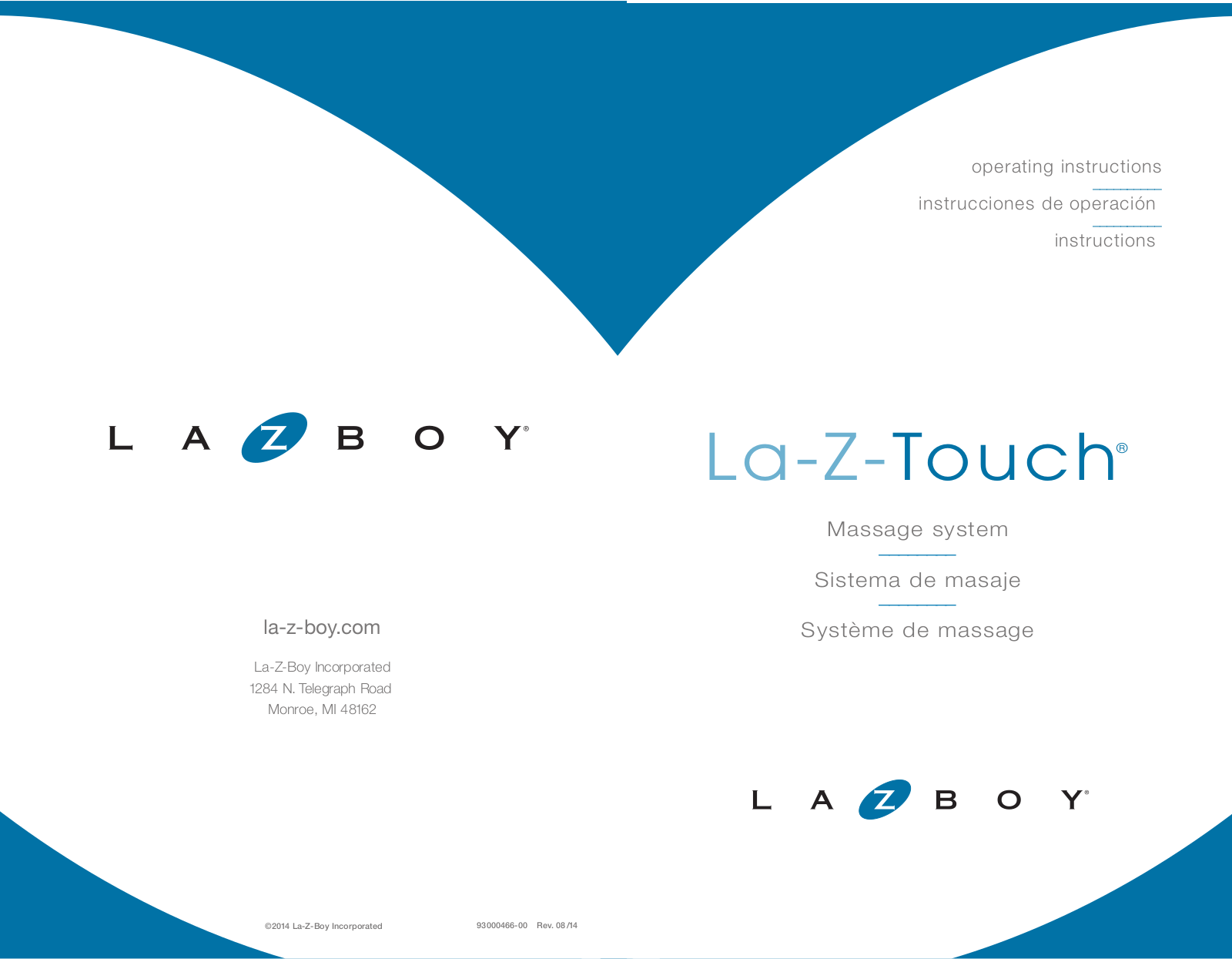 La-Z-Boy Touch Massage System User Manual