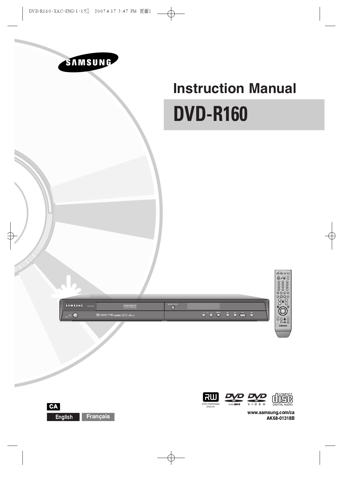 Samsung AK68-01318B User Manual