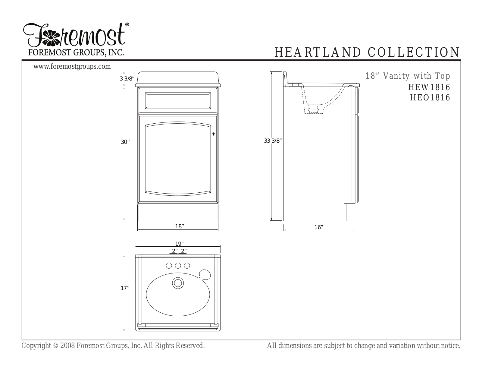 Foremost HEW3018 Specifications