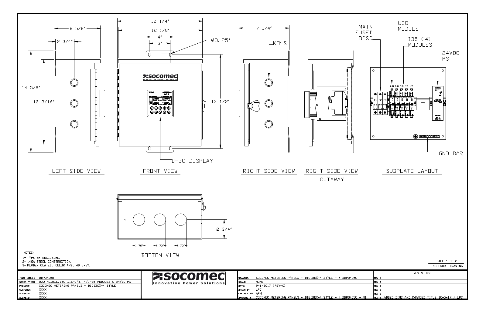 Socomec DBP04D50 Reference Drawing - ManualMachine.com