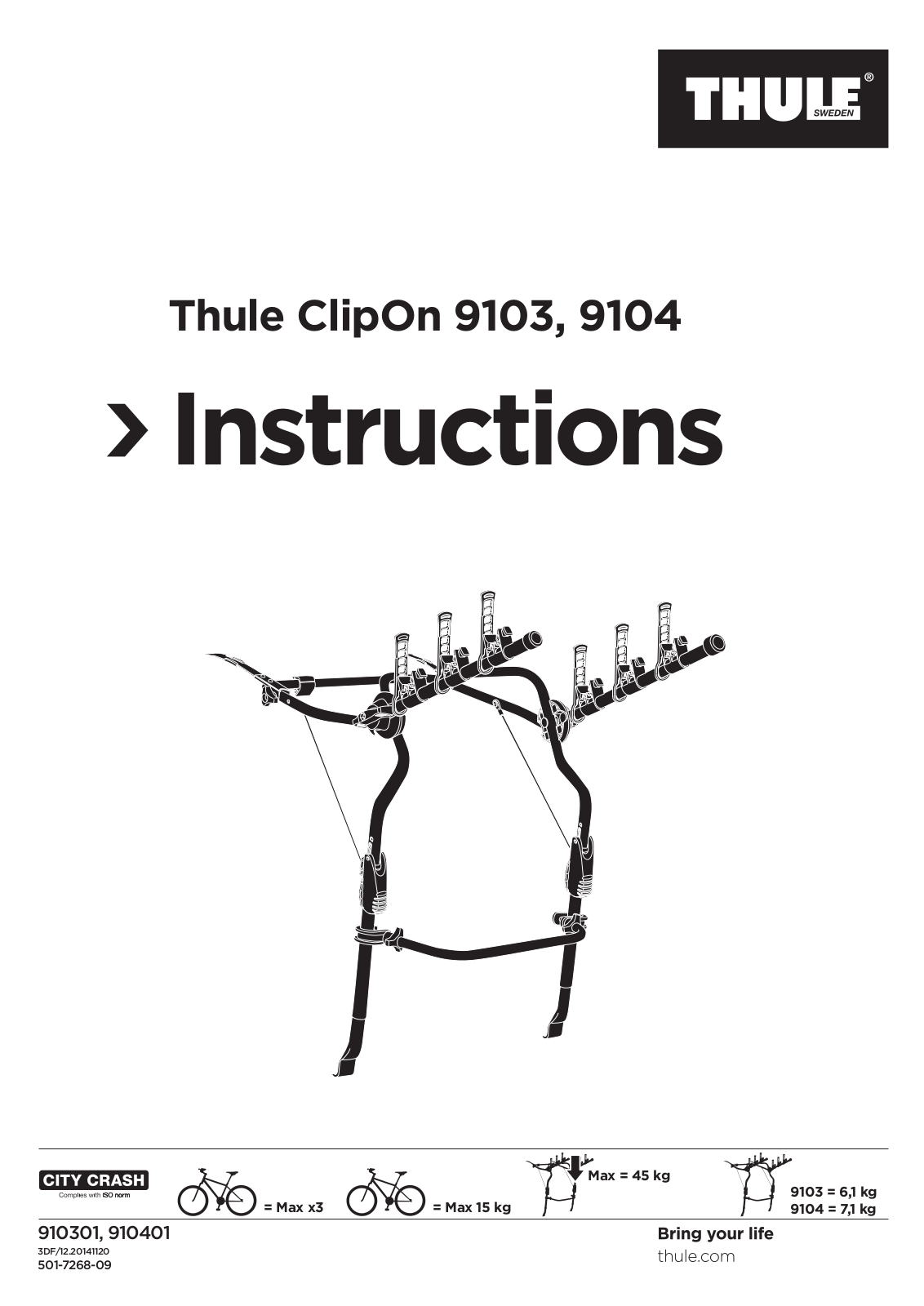 Thule ClipOn 9104 User Manual