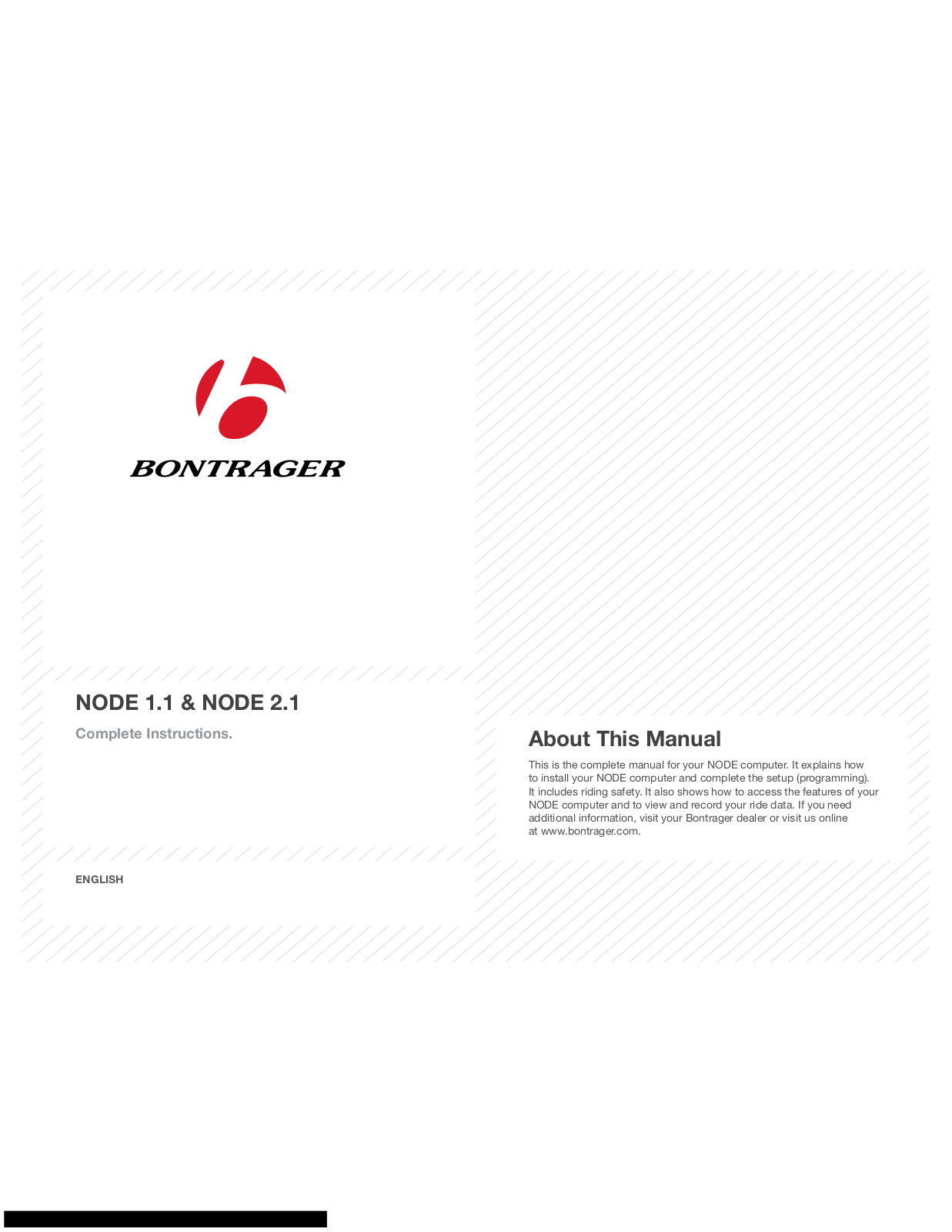 Bontrager NODE 1.1, NODE 2.1 Instructions For Use Manual