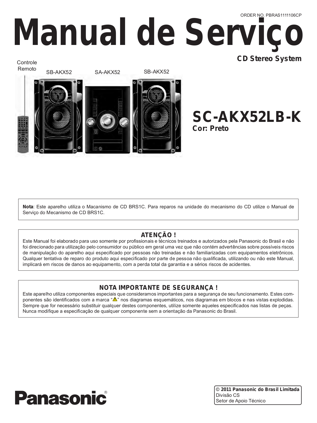 Panasonic AKX52LB-K Schematic