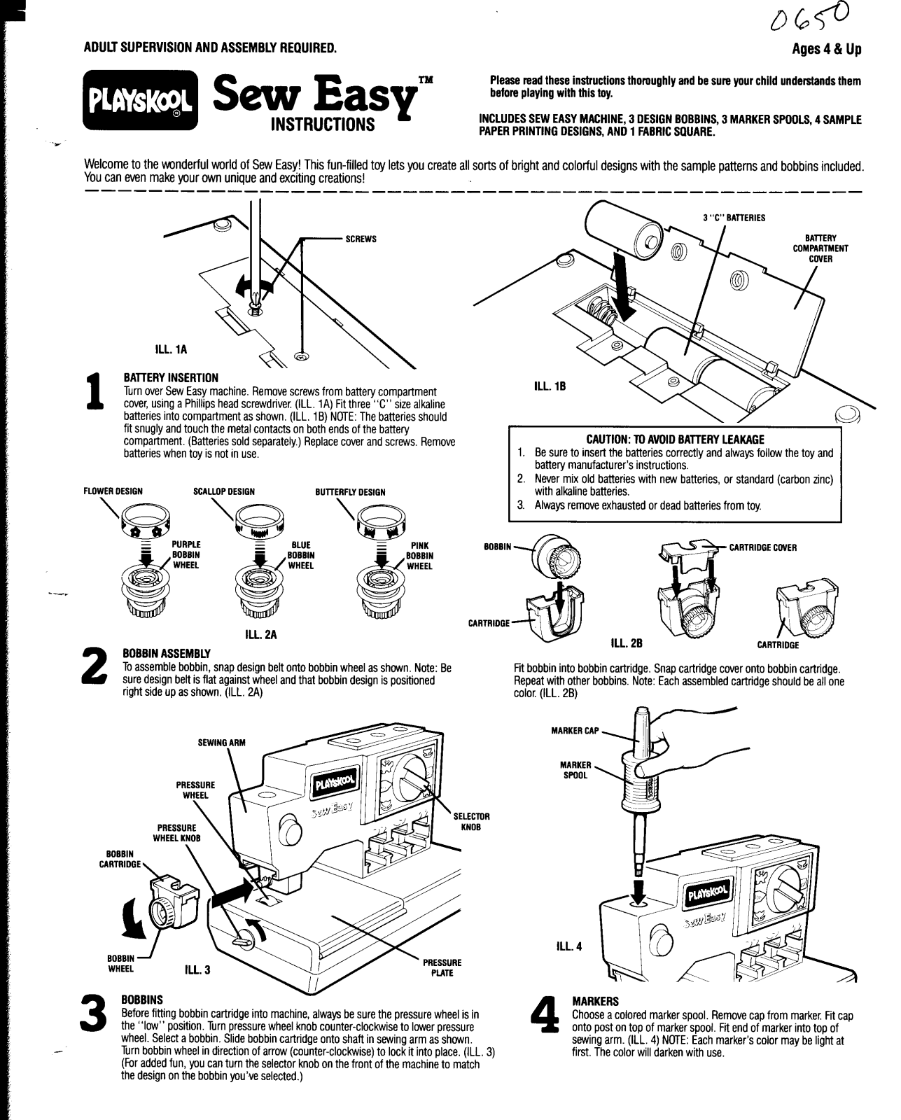 Hasbro SEW EASY User Manual