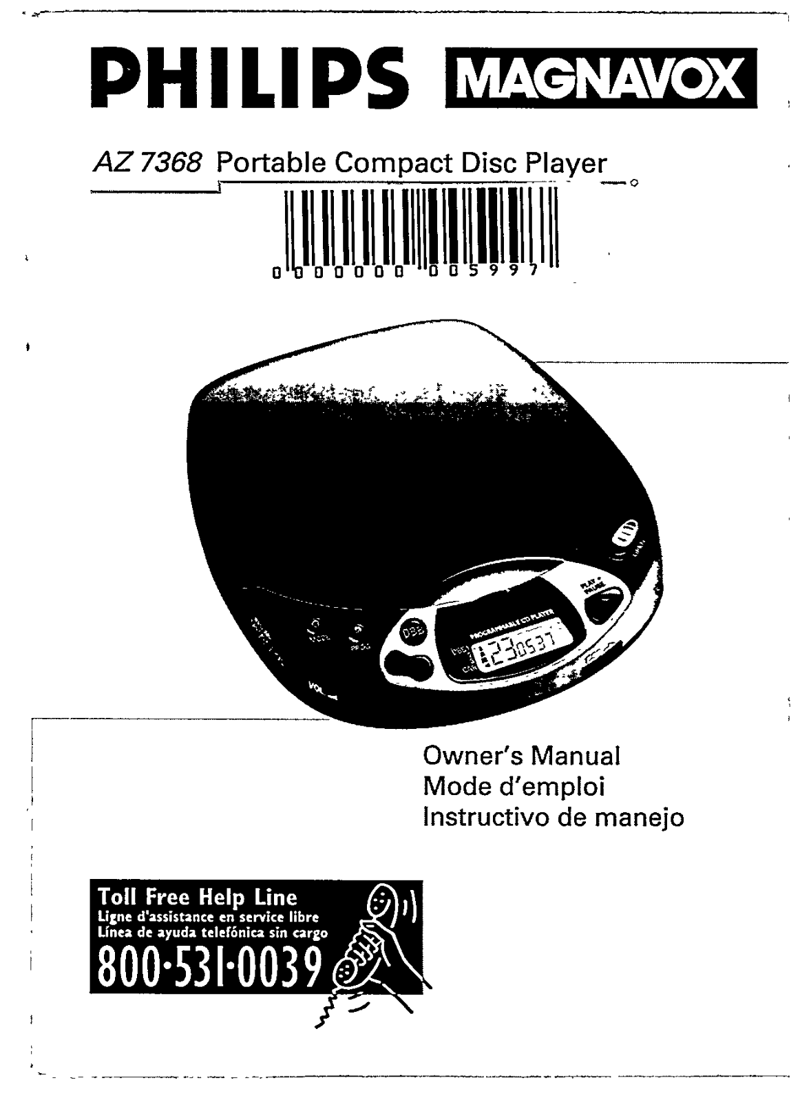 Philips AZ 7368 User Manual