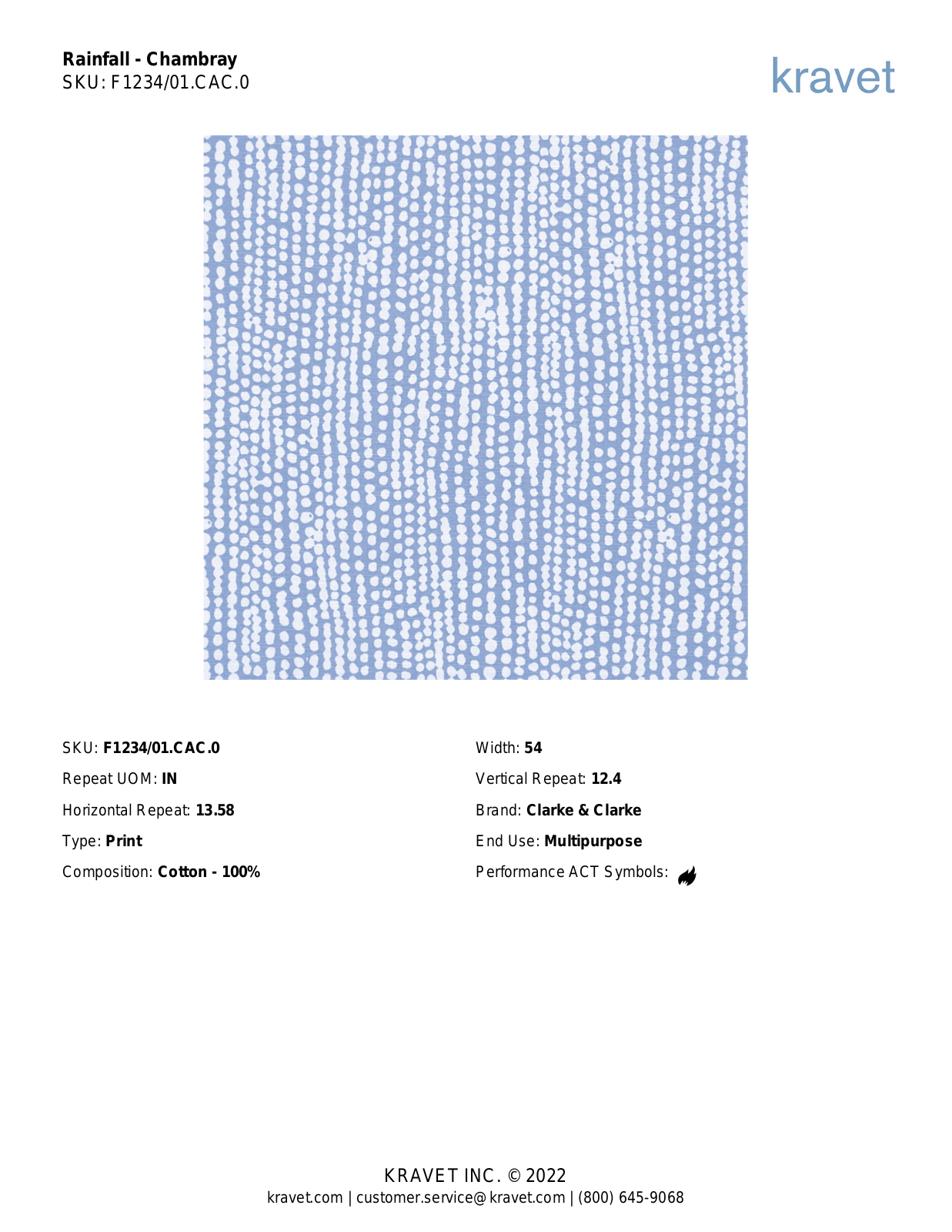 Clarke&Clarke LLC JCZ10853 Specifications