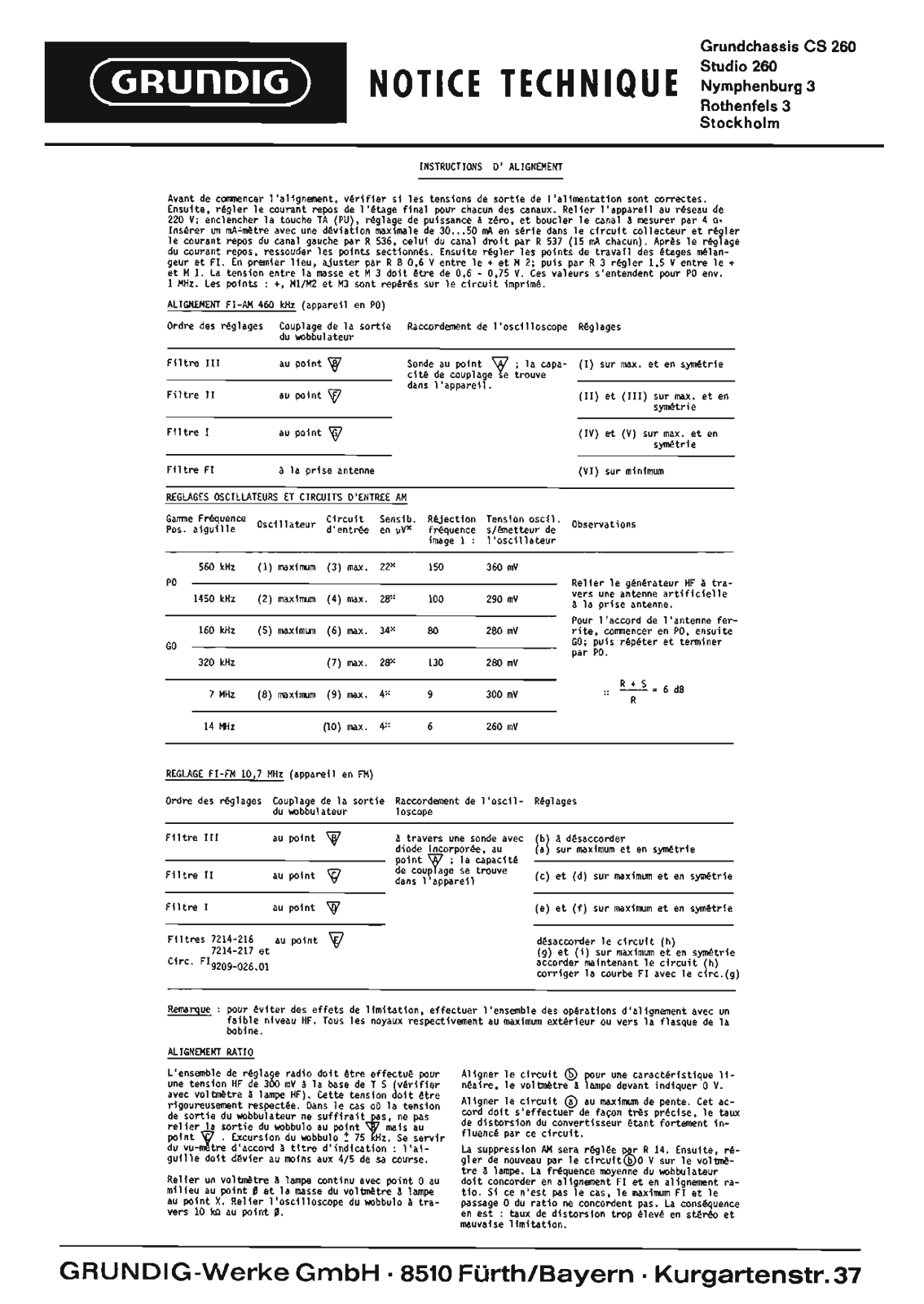 Grundig MV-4-Nymfenburg-Mk3 Service Manual