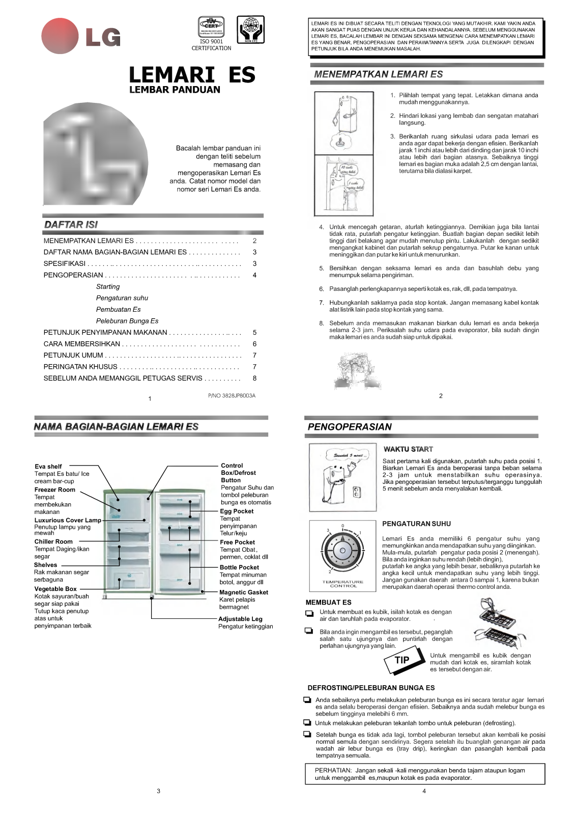 LG GR-191GL Manual book