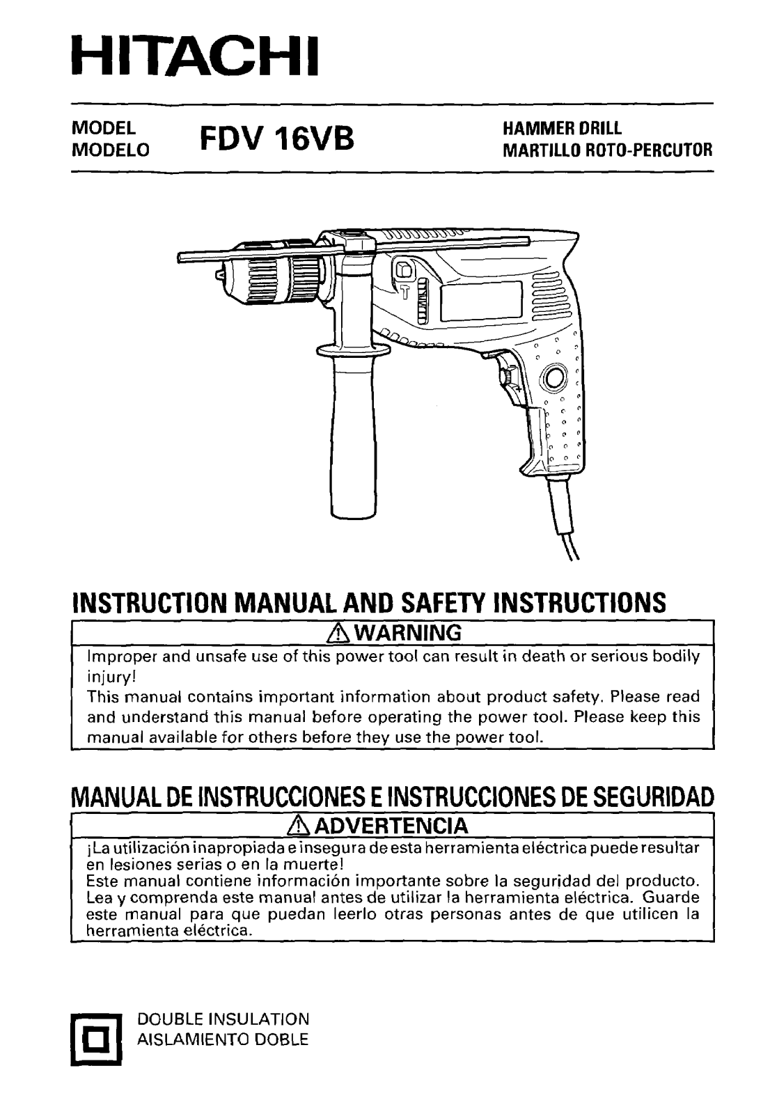 Hitachi FDV16VB User Manual