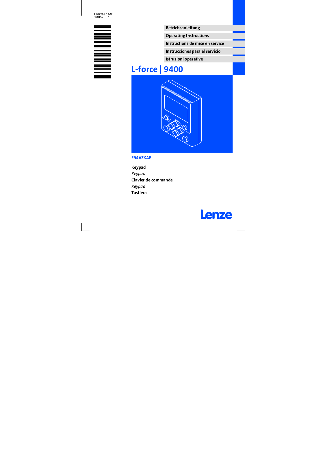 Lenze E94AZKAE User Manual