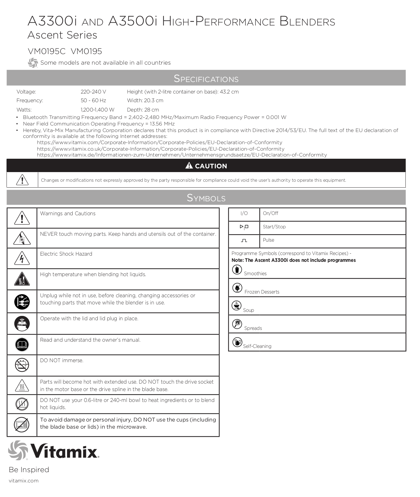 Vitamix 063213 User Manual