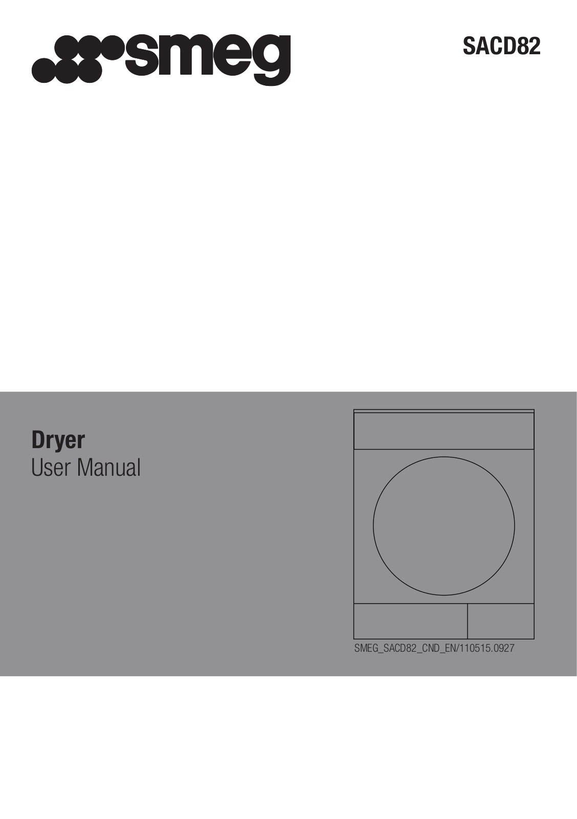 Smeg SACD82, SAWS8160SACD82 User Manual