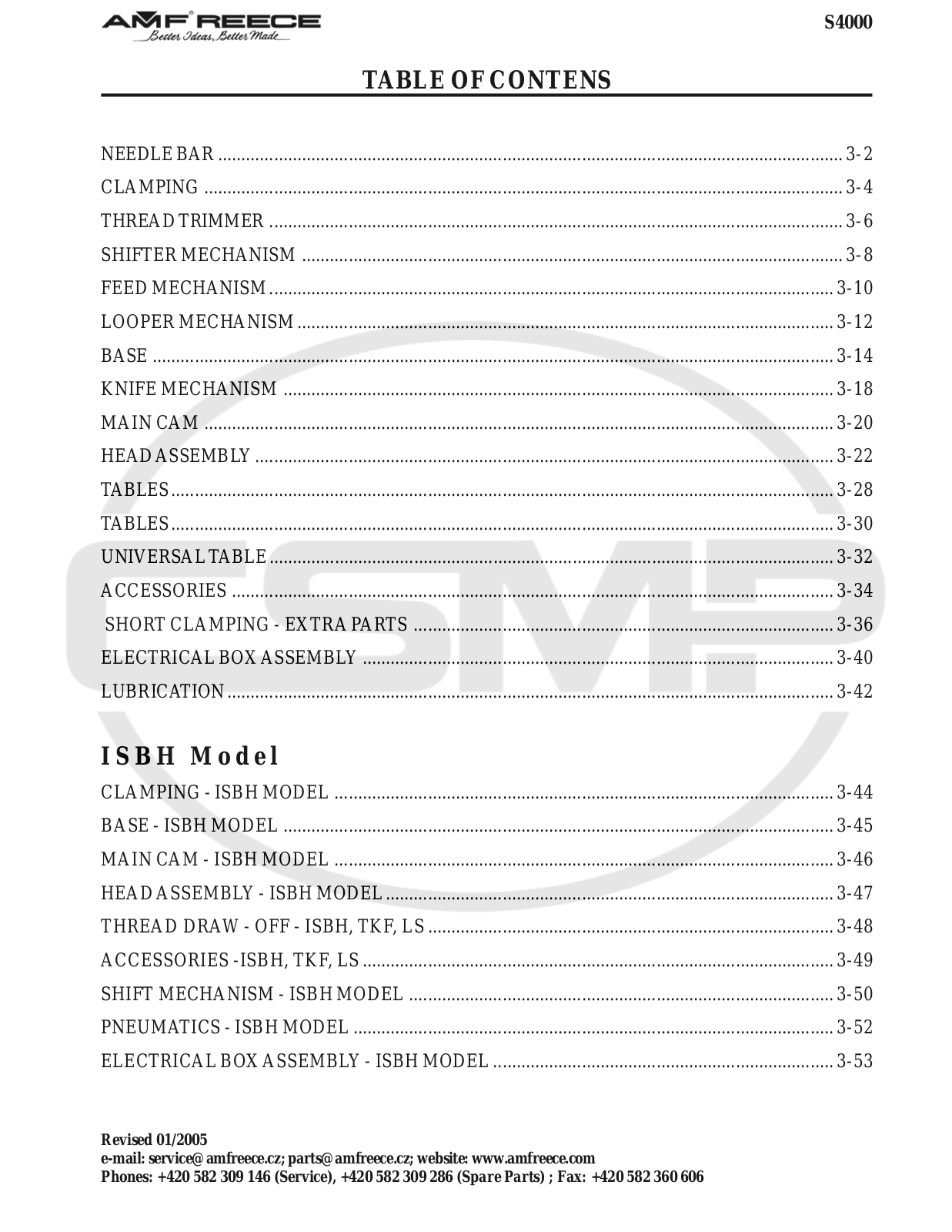 Reece S-4000 Parts Book