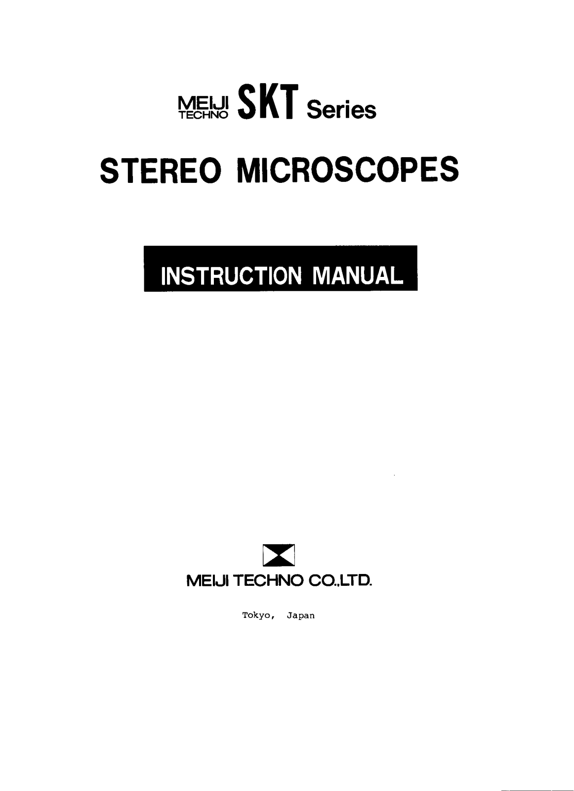 Meiji techno Skt-b User Manual