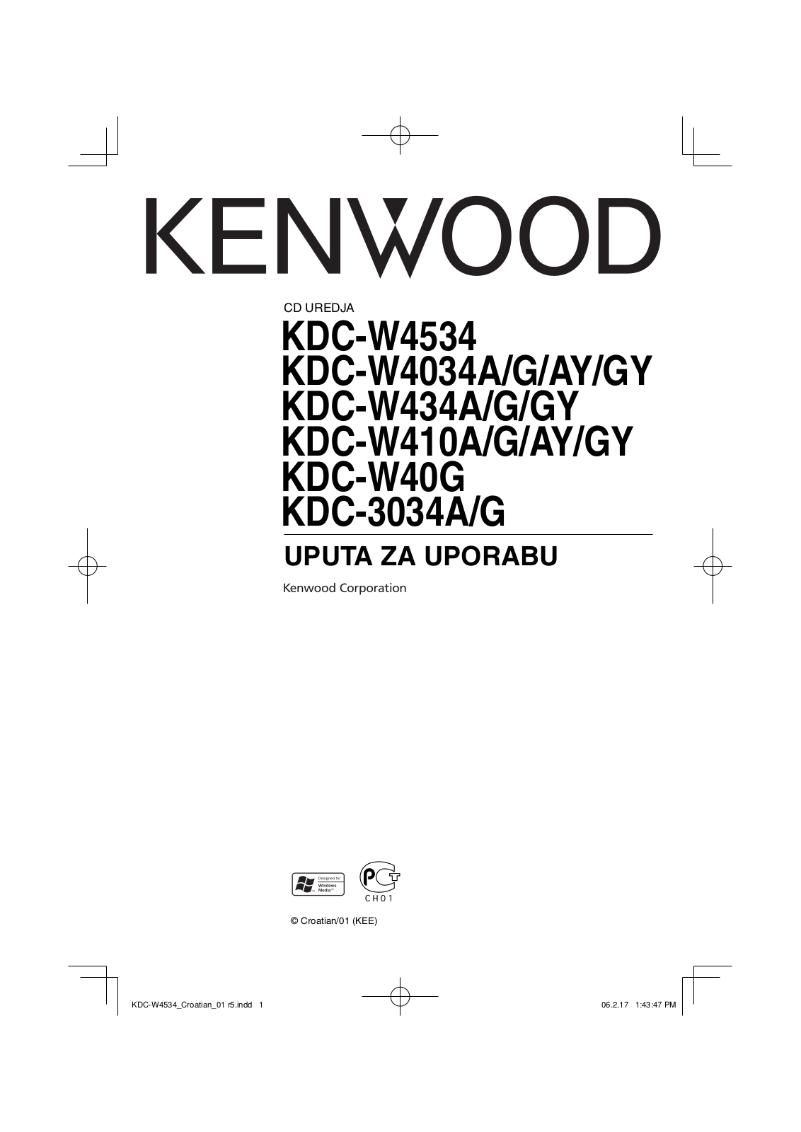 Kenwood KDC-W40G, KDC-W4034, KDC-W4534, KDC-3034, KDC-W410 User Manual