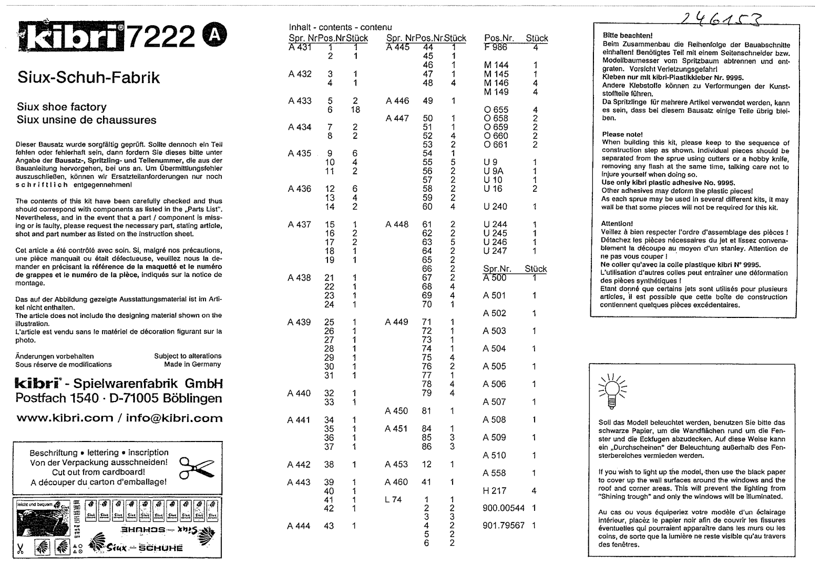 Kibri 7222 User Manual