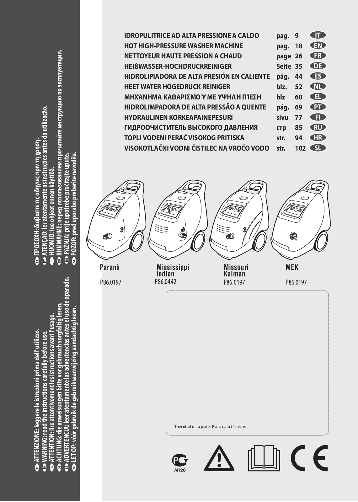 Lavor MEK 1108, 1310 User Manual